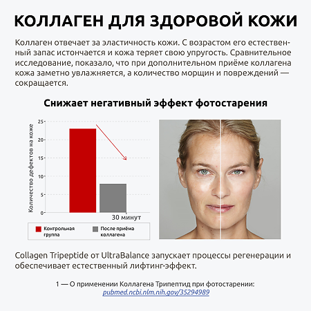 Коллаген Трипептид Премиум UltraBalance Collagen Tripeptide порошок по 1,9 г саше-пакет 30 шт