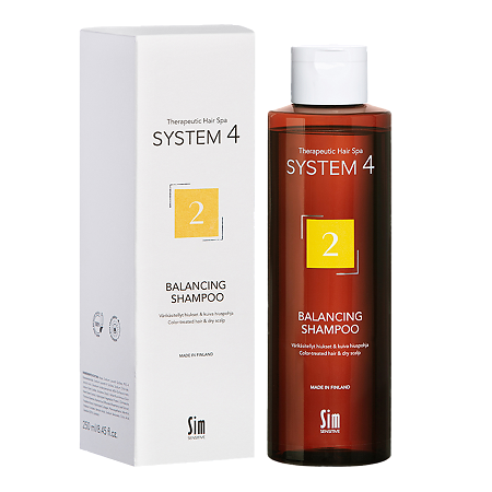 System 4 Balancing Shampoo Терапевтический шампунь №2 ля сухой кожи головы и поврежденных волос 250 мл 1 шт