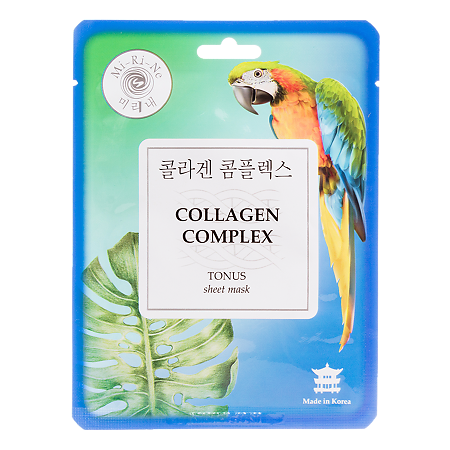 Mi-Ri-Ne Collagen Complex Тканевая маска для лица тонизирующая с коллагеновым комплексом 23 г 1 шт