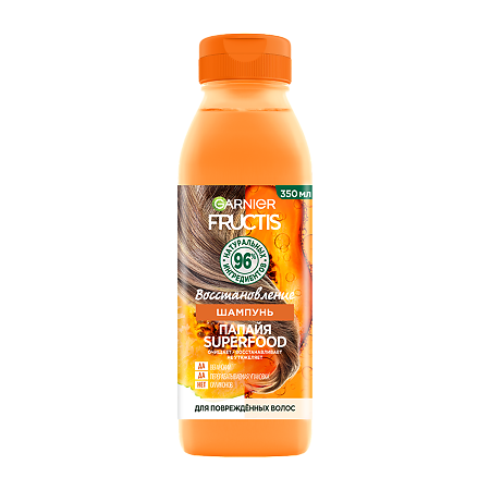 Garnier Fructis Шампунь Superfood Восстановление Папайя для поврежденных волос 350 мл 1 шт