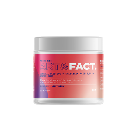 Art&Fact Пилинг-пэды для лица Glycolic acid 10%+Salicylic acid 0,5%+Lactic acid 32 шт