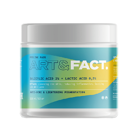 Art&Fact Анти-акне пэды для лица Salicylic Acid 2%+Lactic Acid 05% 32 шт