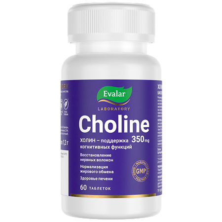 Холин 350 мг/Choline 350 mg таблетки по 1,2 г 60 шт