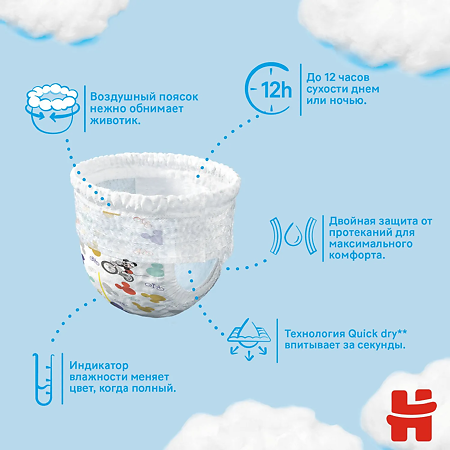 Huggies Трусики для мальчиков р.3 6-11 кг 19 шт