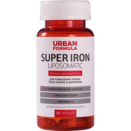 Urban Formula Super Iron Супер Айрон капсулы массой по 440 мг 25 шт