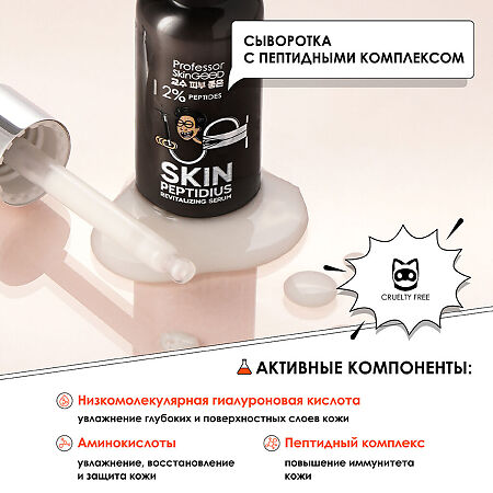 Professor SkinGOOD Сыворотка для лица с пептидными комплексом Skin Peptidius Revitalizing Serum мгновенное восстановление и питание кожи 30 мл 1 шт