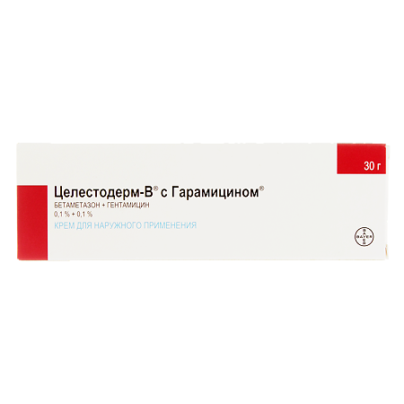 Целестодерм В с Гарамицином крем для наружного применения 0,1%+0,1% 30 г 1 шт