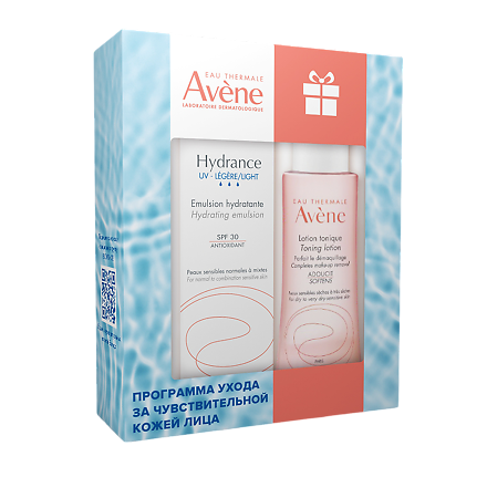 Avene набор Hydrance Legere UV Эмульсия для лица SPF30 40 мл+Тонизирующий лосьон 100 мл 1 уп