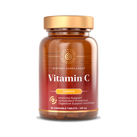 Gold'n Apotheka Chewable Vitamin C Lemon/Витамин С со вкусом лимона жевательные таблетки массой 600 мг 60 шт