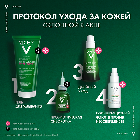 Vichy Capital Soleil UV-Clear Солнцезащитный флюид для лица против несовершенств SPF50+ 40 мл 1 шт