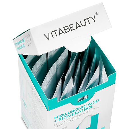 Vitabeauty Гиалуроновая кислота+Ресвератрол желейный батончик стик 15 шт