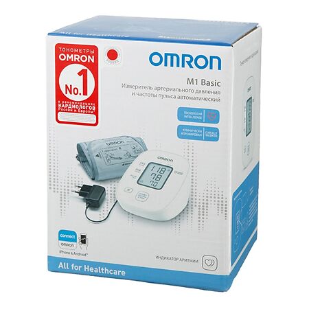 Тонометр Omron M1 Basic HEM-7121J-RU без адаптера со средней манжетой 22-32 см 1 шт