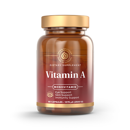 Gold'n Apotheka Vitamin A/Витамин А капсулы массой 0,37 г 60 шт