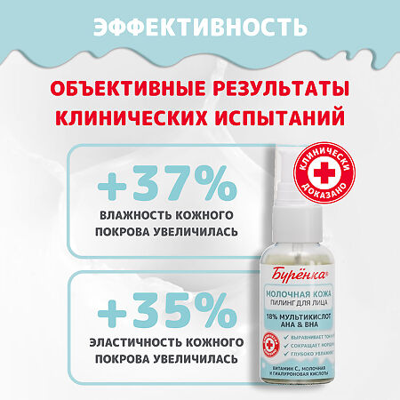 Лошадиная сила Буренка Пилинг для лица мультикислотный 18% AHA&BHA 50 мл 1 шт