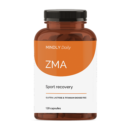 MINDLY Daily ZMA Zn + Mg + B6 (Цинк + Магний + B6) капсулы массой 776 мг 120 шт