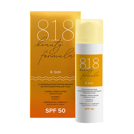 8.1.8 beauty formula estiqe Солнцезащитный увлажняющий матирующий крем для лица SPF50 50 мл 1 шт